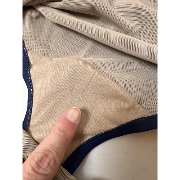 Cacique Swim Lane Bryant Blue & White Nautical Stripe Swim Skirt Sz: 22 - Picture 8 of 8